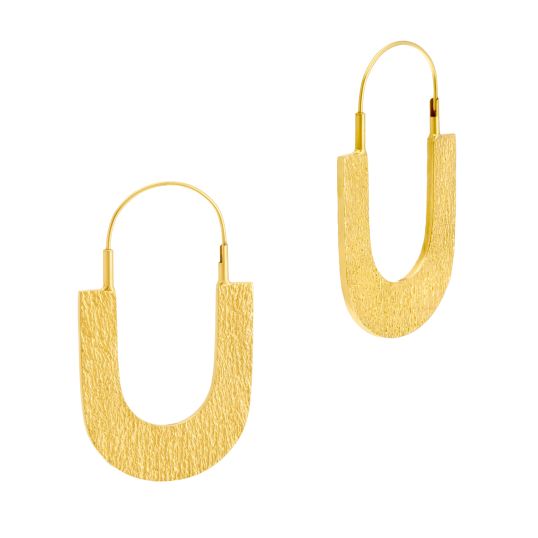 Boucles d'oreilles en acier doré