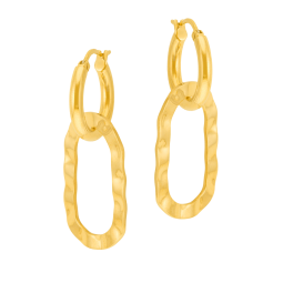 Boucles d'oreilles en acier doré
