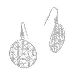 Boucles d'oreilles en argent rhodié