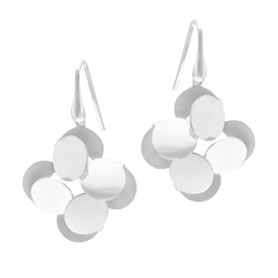 Boucles d'oreilles en argent rhodié 