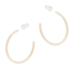 Créoles en céramique crème Créoles en céramique crème