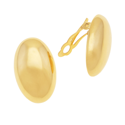 Boucles d'oreilles en acier doré, fermoir à clip