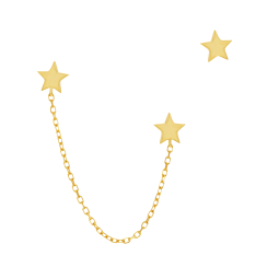 Boucles d'oreilles en argent doré 