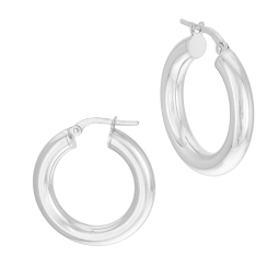 Créoles en argent rhodié
