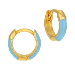 Boucles d'oreilles en argent doré et laque 