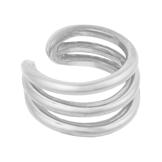 Earcuff en argent rhodié 