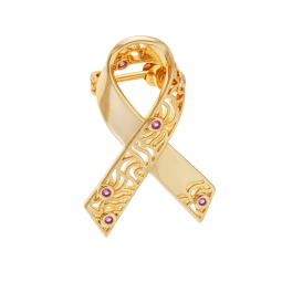 Broche en plaqué or et oxydes de zirconium