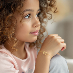 Bracelet en or jaune et laque