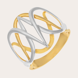 Bague en 2 ors ajourée