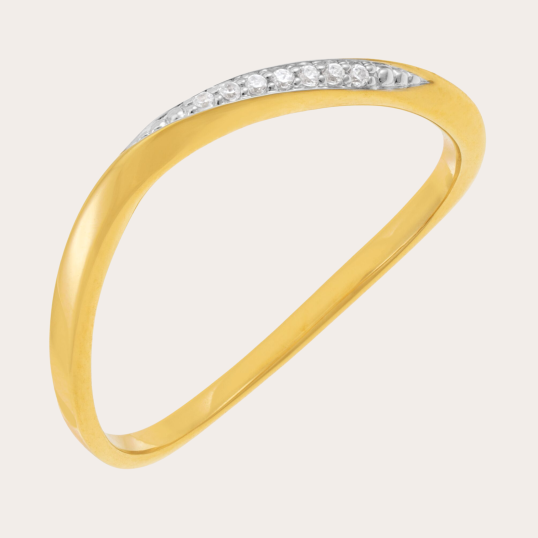 Bague en or jaune et rhodié, diamants Bague en or jaune et rhodié, diamants
