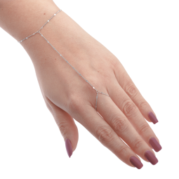 Bijou de main en argent rhodié
