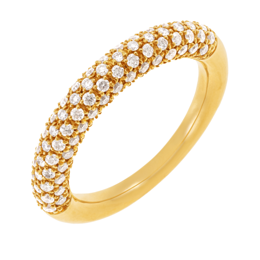 Bague en or gris, saphir et diamants