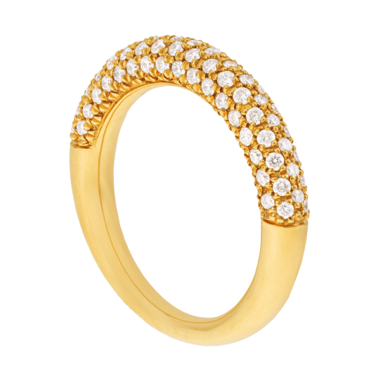 Bague en or gris, saphir et diamants