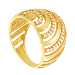 Bague en or jaune et diamants