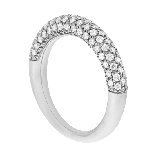 Bague en or gris et diamants