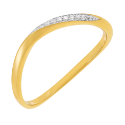 Bague en or jaune et rhodié, diamants Bague en or jaune et rhodié, diamants