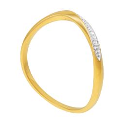 Bague en or jaune et rhodié, diamants Bague en or jaune et rhodié, diamants