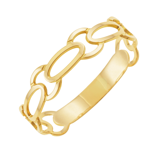 Bague en or jaune, ajourée