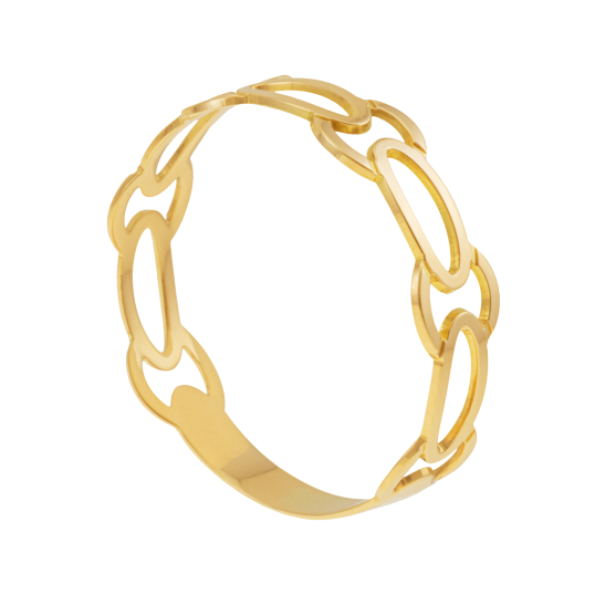 Bague en or jaune, ajourée