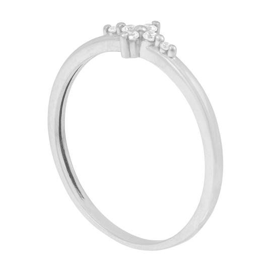 Bague en or gris et diamants