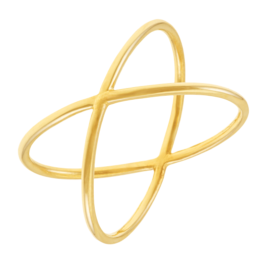 Bague en or jaune, croisée Bague en or jaune, croisée