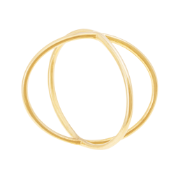 Bague en or jaune, croisée
