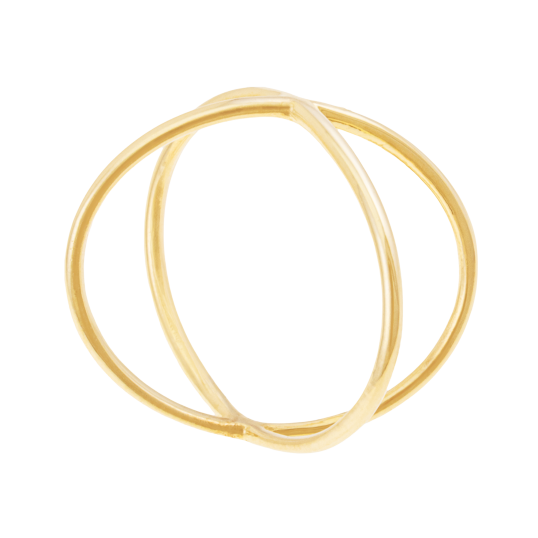 Bague en or jaune, croisée Bague en or jaune, croisée