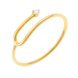 Bague en or jaune et diamant Bague en or jaune et diamant