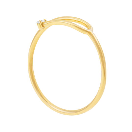 Bague en or jaune et diamant