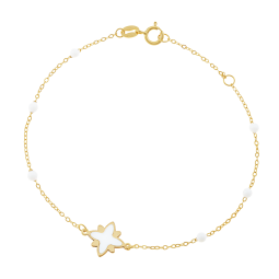 Bracelet en or jaune et laque