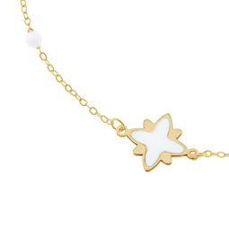 Bracelet en or jaune et laque