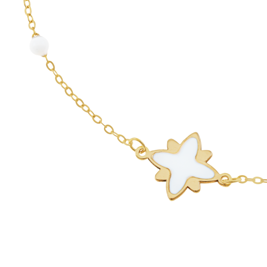 Bracelet en or jaune et laque