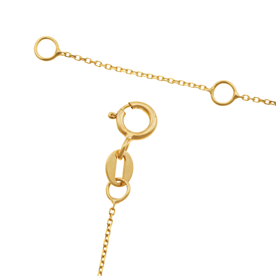 Bracelet en or jaune et oxydes de zirconium, coeurs