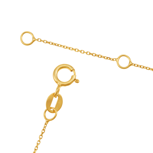 Bracelet en or jaune et oxydes de zirconium, croix