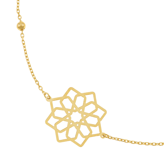 Bracelet en or jaune, motif ajouré