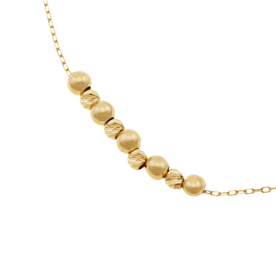 Bracelet en or jaune, boules