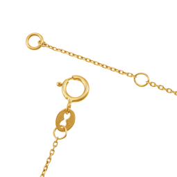 Bracelet en or jaune et oxydes de zirconium, fleur