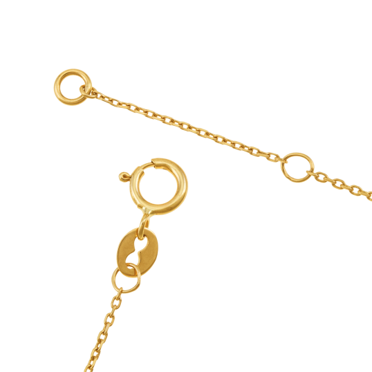 Bracelet en or jaune et oxydes de zirconium, fleur