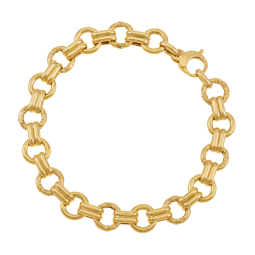 Bracelet en or jaune, maille fantaisie