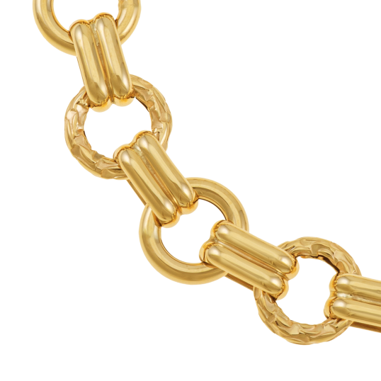 Bracelet en or jaune, maille fantaisie