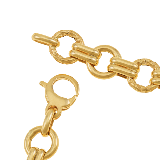 Bracelet en or jaune, maille fantaisie