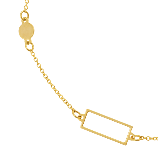 Bracelet en or jaune, rectangle