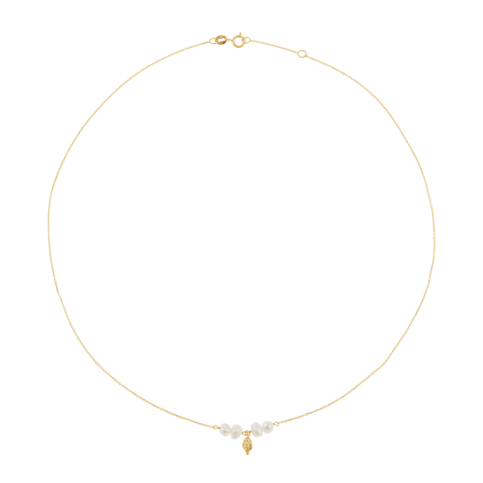 Collier en or jaune et perles de culture