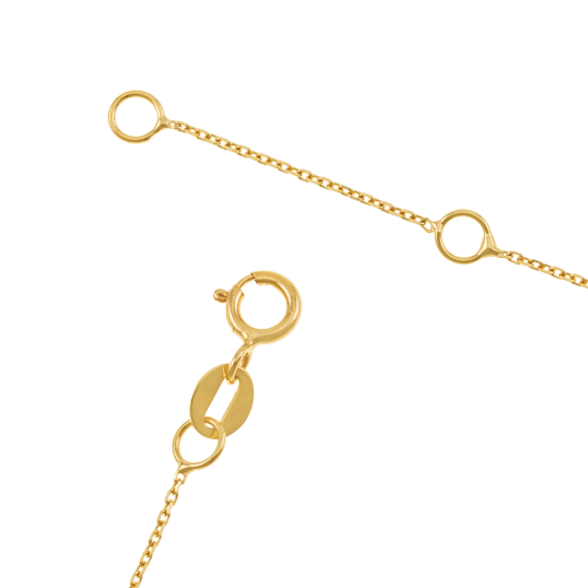 Collier en or jaune et oxyde de zirconium