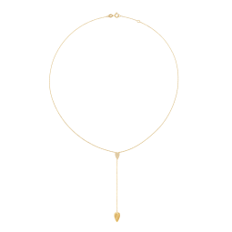 Collier en or jaune  et oxydes de zirconium, coeurs