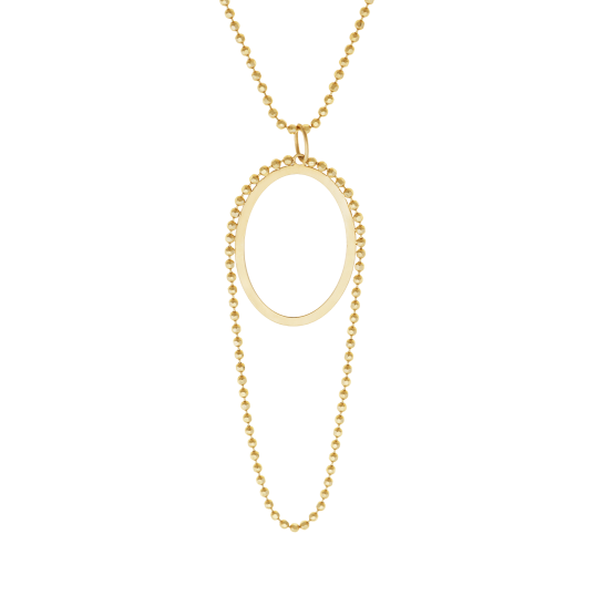 Collier en or jaune, maille boule