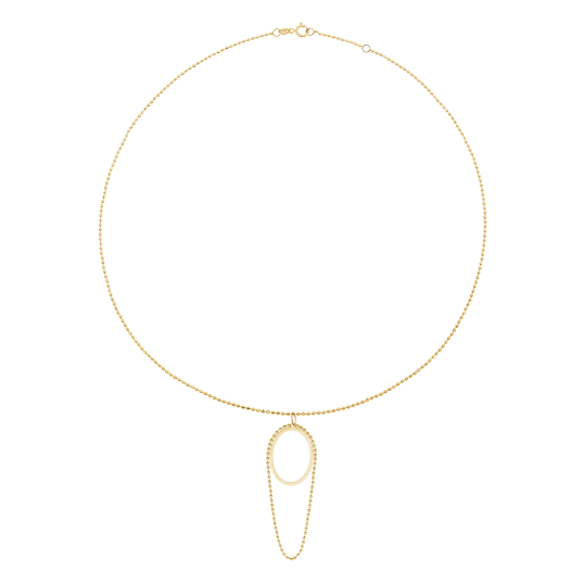 Collier en or jaune, maille boule