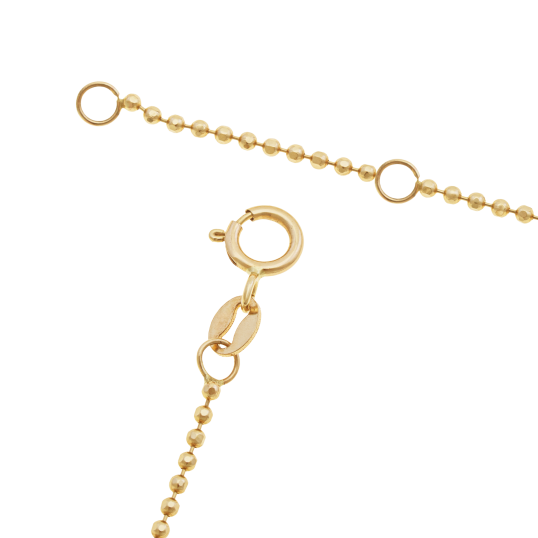 Collier en or jaune, maille boule