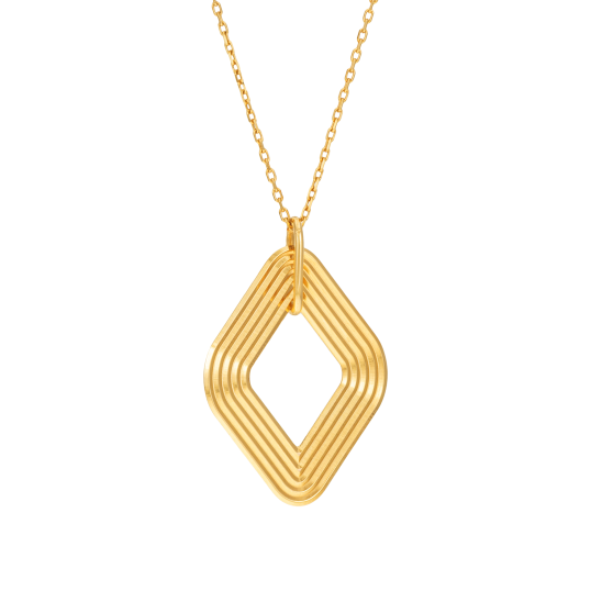 Collier en or jaune, losange