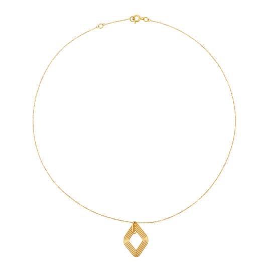 Collier en or jaune, losange
